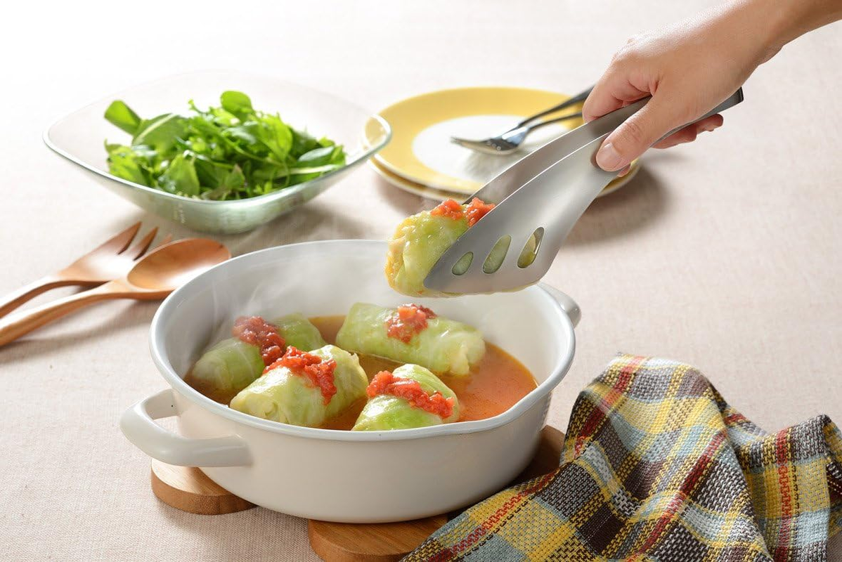 Oaks Rey LS1514 Yubisaki Server Tongs, Easy to Serve Even While Sitting, Stainless Steel, Made in Japan image number 5