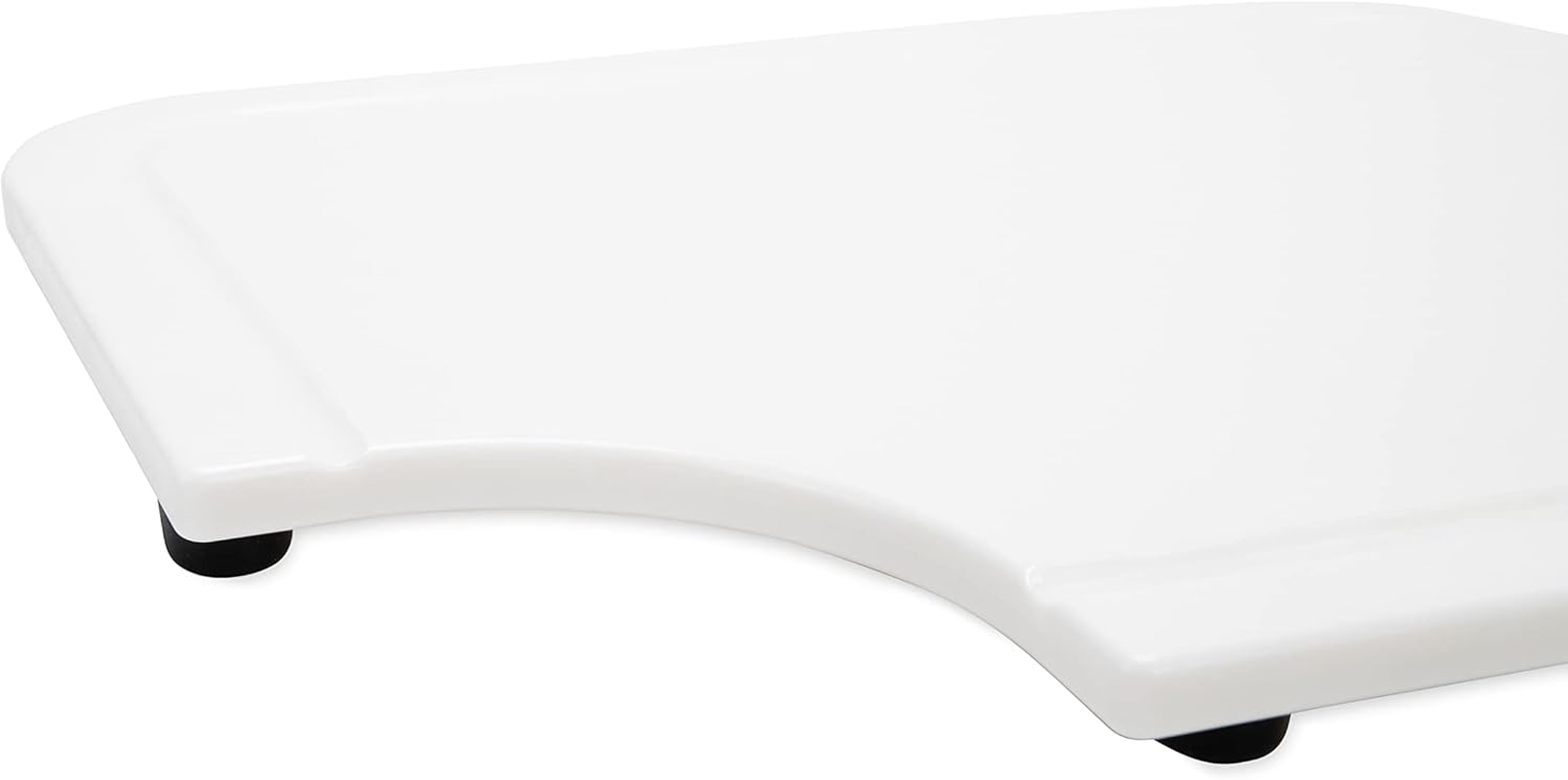 Camco Camper/Rv Sink Mate Cutting Board | Features Built-In Juice Groove & Cut Corner for Scrap Disposal | Designed W/Adjustable Rubber Feet for Different Sink Sizes | Expand Kitchen Workspace (43857)