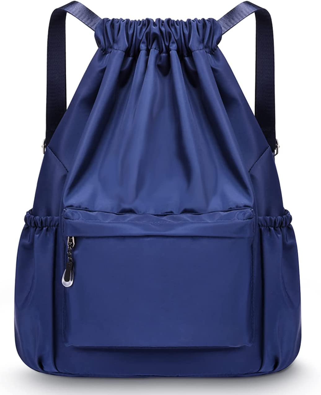 INONIX Large Capacity Folding Travel Drawstring Backpack Sports Gym Bag for Women Men Children Large Size with Zipper Bottle Pockets