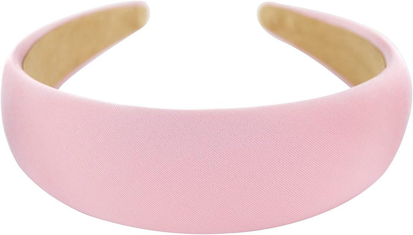 Axy HRK2A Wide Headband with Fabric Padded Candy Colours - Beautiful Headband Hair Accessories (Beige)