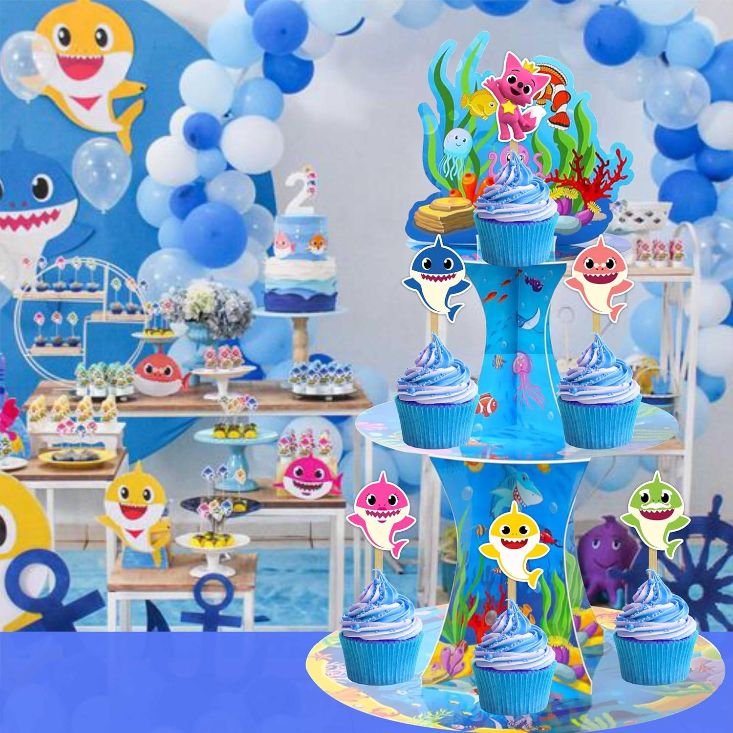 Baby Shrk Cupcake Topper image number 1