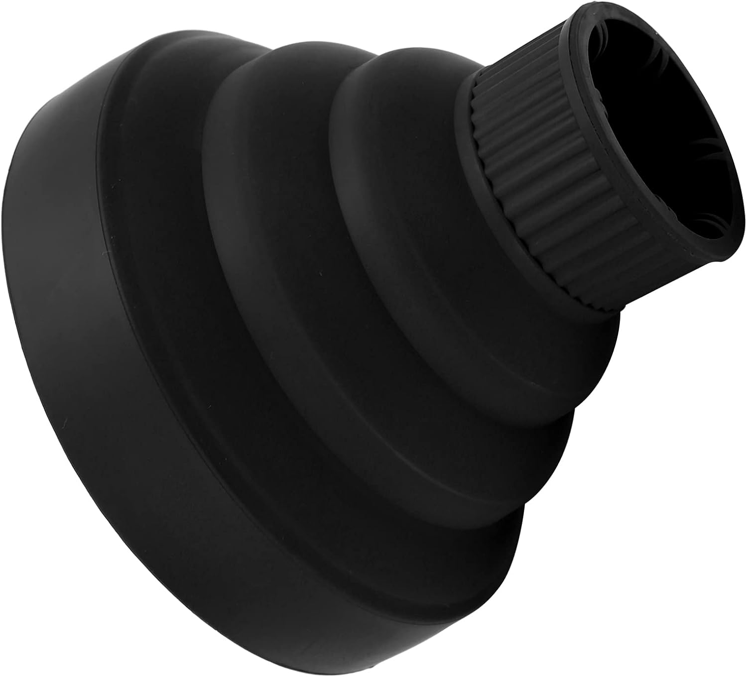 Hair Dryer Diffuser, ABS Silicone Collapsible Hair Dryer Diffuser Portable Hair Dryer Diffuser Universal Collapsible Hair Dryer Diffuser for Home for Salon (Black) image number 1