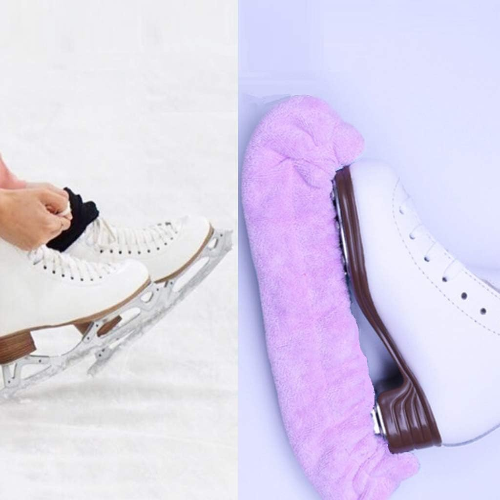 Toweling Skate Blade Soaker Figure Skating Guard, Black, L