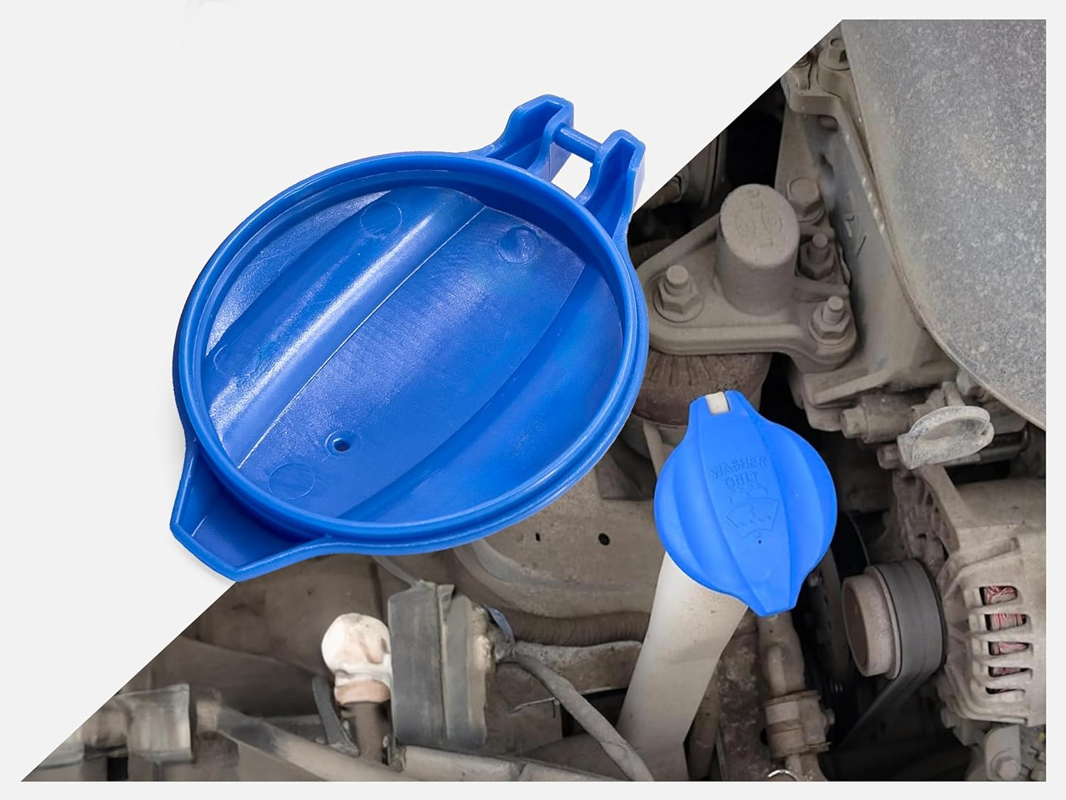 Windshield Washer Fluid Reservoir Cap Compatible with Hyundai Elantra, Sonata, Tucson, Santa Fe, Kia Optima, Forte, Kadenza, Cerato Vehicles, DIA 2.28" (58Mm) by Click&Fit Accessories 98623A6000