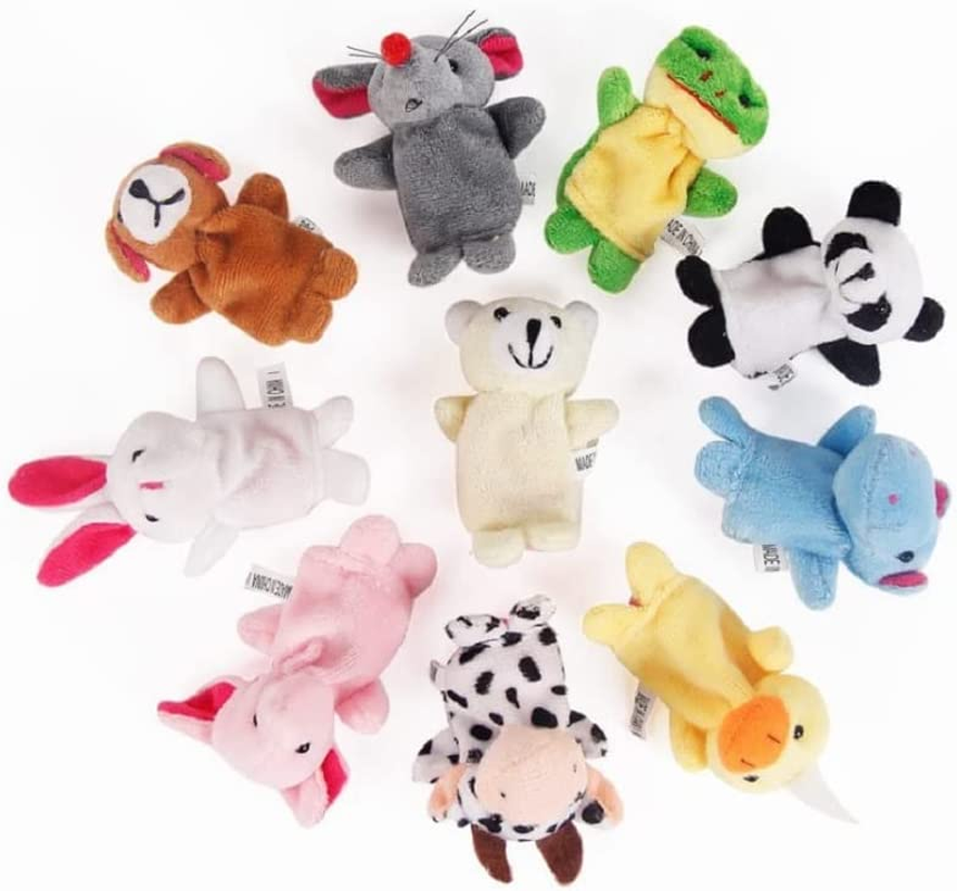 HIGHROCK 10Pc Finger Puppet Animals Finger Puppets Hand Puppets Soft Finger Doll Props image number 2