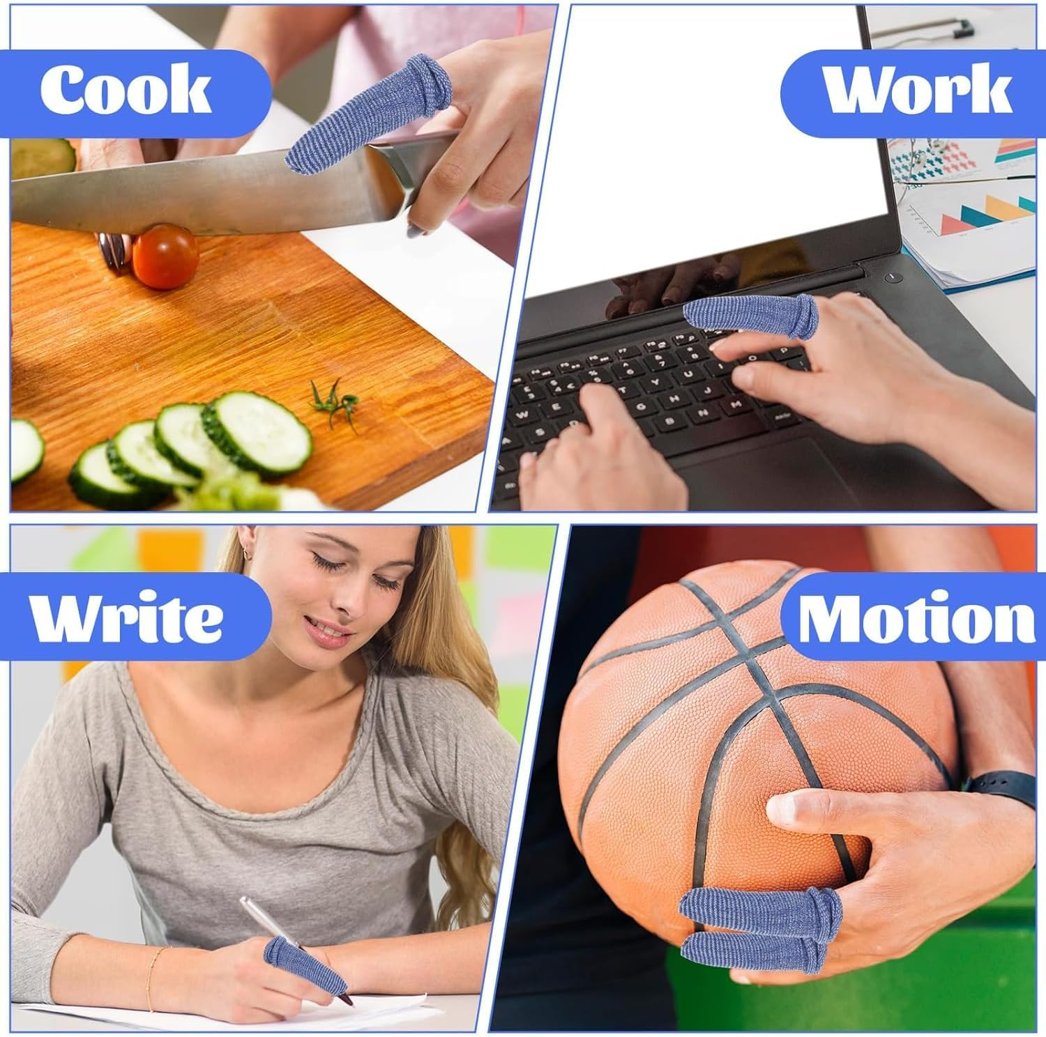 Finger Bandage Tubular Finger Cots Blue,30Pcs Blue Thumb Bandage Finger Bandage Tubular Finger Cot,Tubular Bandage Finger Roll Cotton Finger Cot,Tubular Finger Cots,Tubular Finger Bandage Finger Cots image number 3