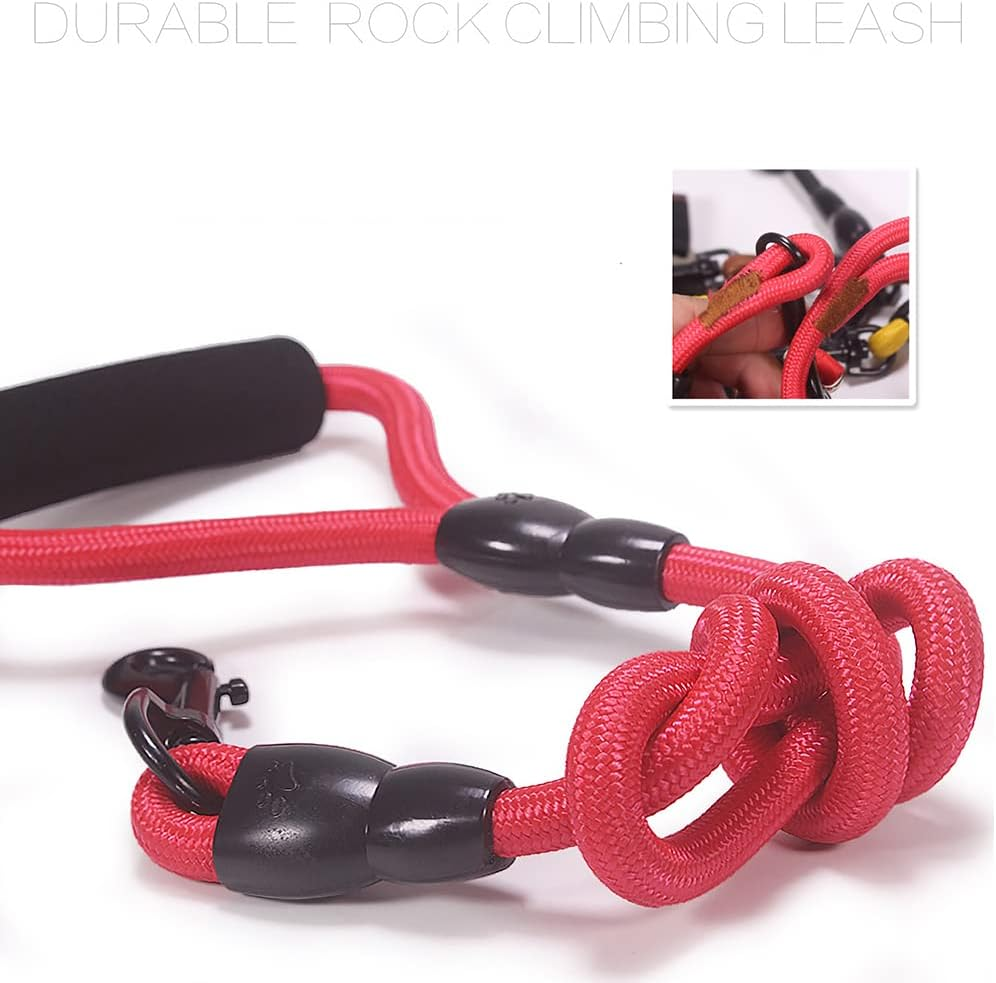 3 in 1 Dog Leashes, with Adjustable Detachable Coupler, 3 Way Dog Leash, Durable Strong Nylon Long Line Dog Leads with Padded Handle, for One, Two, Three Dogs Pet Walking Hiking image number 1