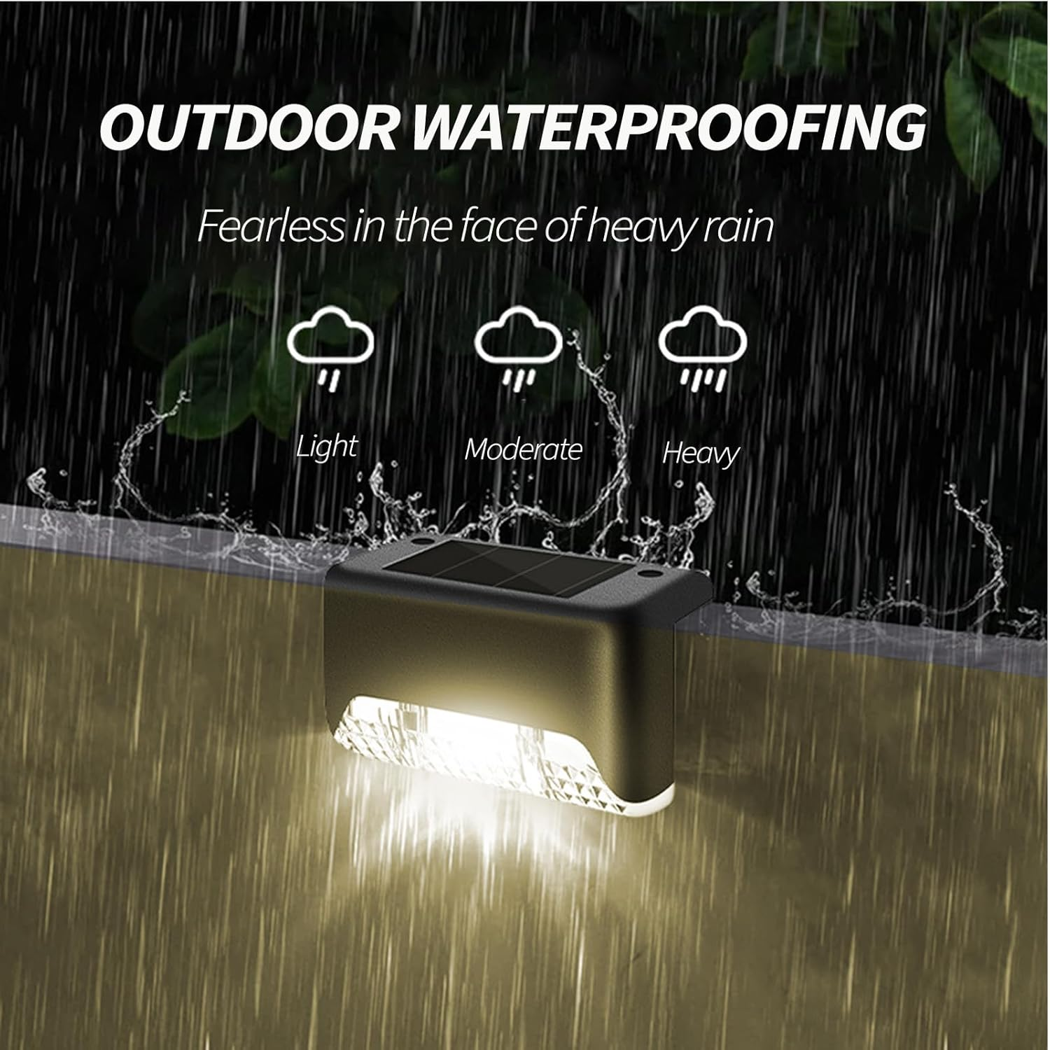 16 Pack Solar Deck Lights Outdoor, Step Lights Waterproof LED Solar Power - Led Solar Light for Outdoor Stairs, Step, Yard, Fence Decor