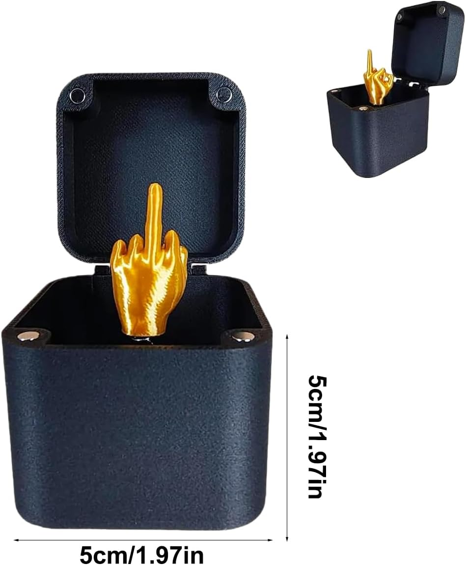 Middle Finger in a Box, Spoof Hand Prank Pop up Gift with Box for Adults, Middle Finger Surprise Gift Box, Christmas Novelty Fun Prank Gift, for Office Desk Decor Home Decor Gift (2Pcs) image number 2