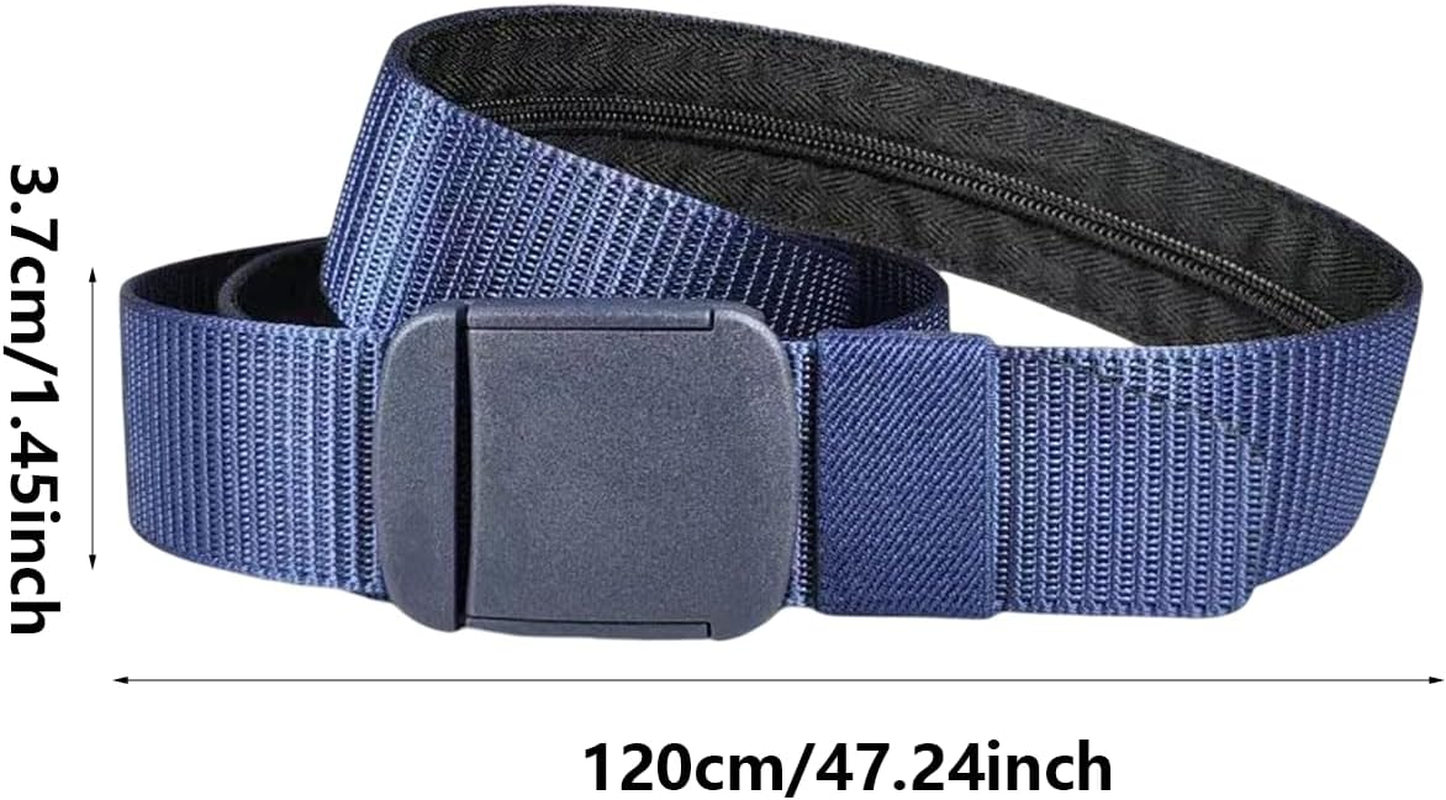 GLANSI Travel Security Money Belt, Money Belt with Hidden Money Pocket, Undercover Hidden Wallet, Adjustable Canvas Belt for Travel, Money Waist Belt Bag, Anti-Theft Passport Wallets for Men & Women image number 2