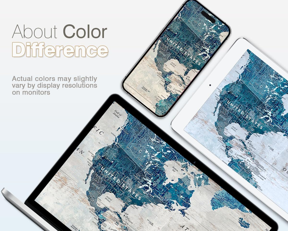 Wall Decor Living Room Home Office Wall Art Framed Blue Home Decor Large Picture House Decorations Dining Room Painting image number 4