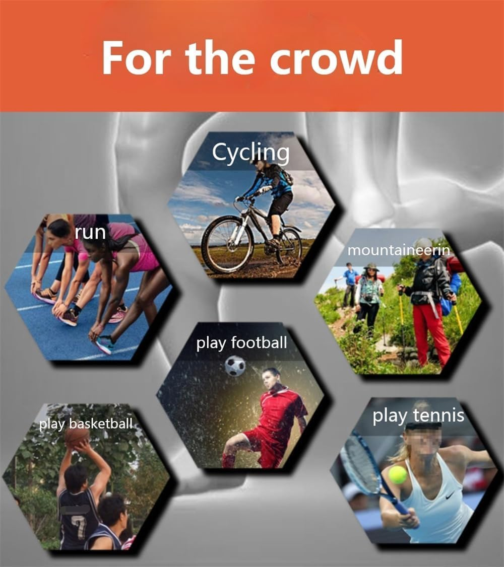 Knee Brace for Men, Brace & Elastic Knee Pads,Adjustable Leg Support, Adjustable Neoprene Knee Brace with Open-Patella Stabiliser Ring for Arthritic Pain Relief, Sports Injury Recovery, Protection Reinjury, Workout QFFAFAR image number 1