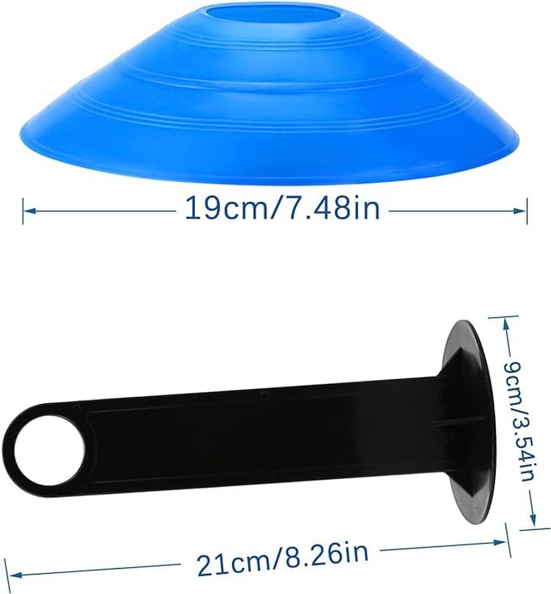 60 Pack Agile Football Cones with Portable Bags and Brackets - Suitable for Sports Training, Basketball, and Football image number 2