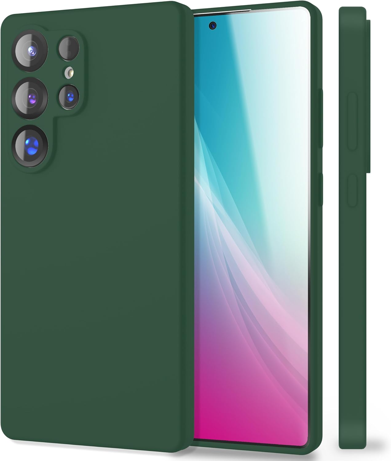 NALIA Phoenix Case for Samsung Galaxy S25 Ultra, Wipe-Clean Velvet, Soft Liquid Silicone Mobile Phone Case, Fluffy Microfibre Lining, Thin Non-Slip Silicone Protective Case, Colour: Neon Yellow