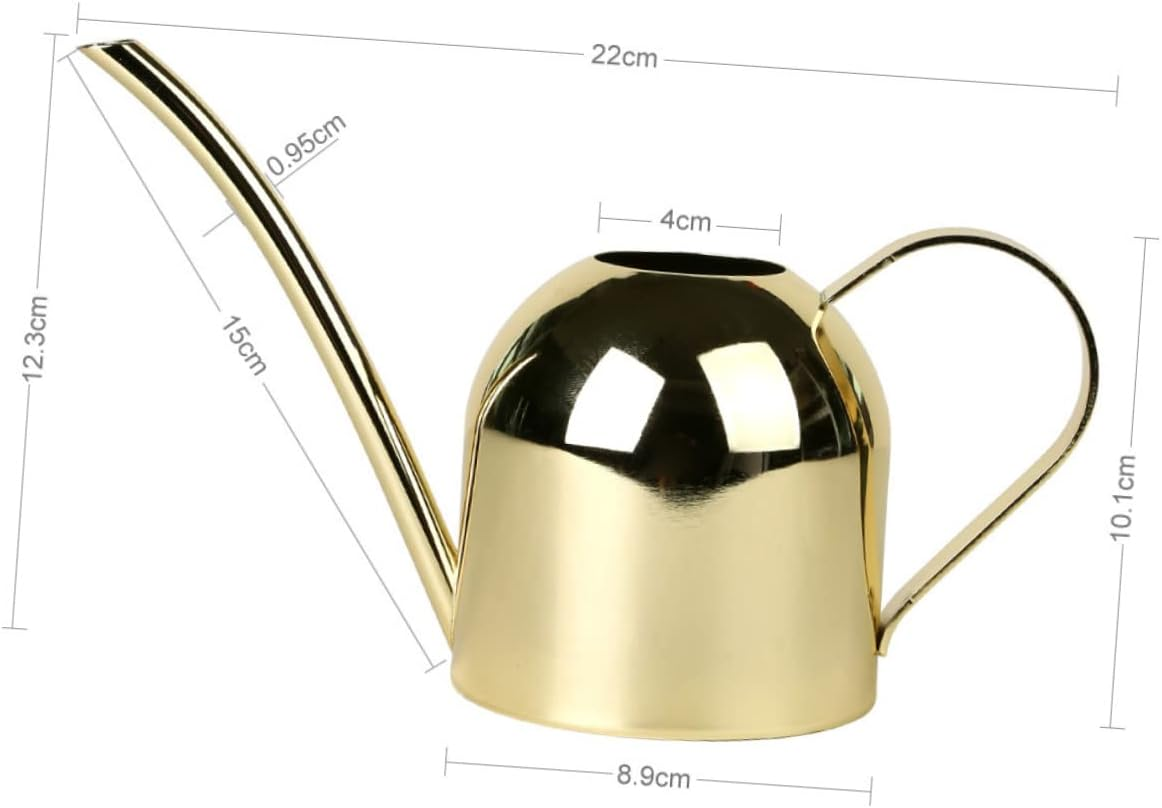 MERRYHAPY Hand Polished Stainless Steel Watering Can Automatic Nozzle for Succulent for Boys and Girls Flower Gardening image number 5