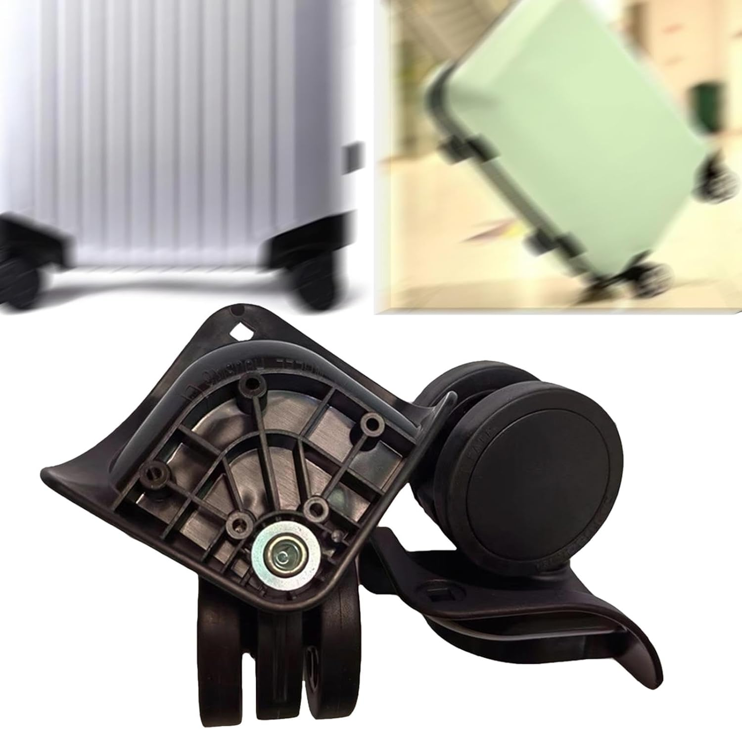 TTETTZ 2X Travel Suitcase Wheels Trolley Casters,Travel Luggage Wheel Multipurpose Durable Mute Trolley Box Maintenance Accessories image number 5