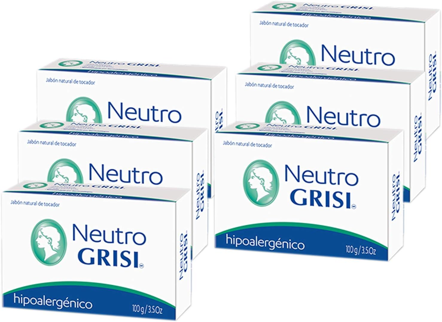 Grisi 6Pk - Neutral Soap - Hypoallergenic - Jabon Neutro -