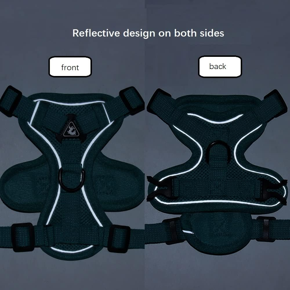 Air-Mesh Breathable Chest Harness, Dog Harness with Lead, Soft, Adjustable, Reflective, Anti-Pull Dog Harness, Adjustable Puppy Harness for Medium, Small, Large Dogs (XL) image number 1