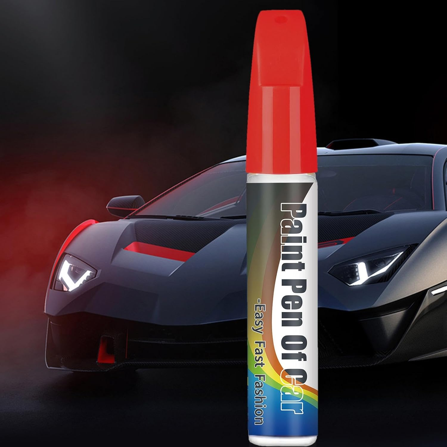 Car Scratch Remover Pen - 12Ml Waterproof Portable Auto Vehicle Paint Pen,Fast Drying Multifunctional Car Accessories, Vehicle Paint Repair Tool, Auto Paint Pen for Water Dirt - Red image number 2