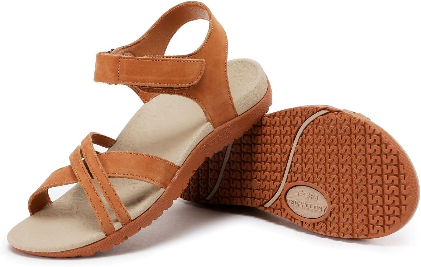 FOOT BIO-TEC Female Smart Tan Orthotic Sandals 8 image number 4