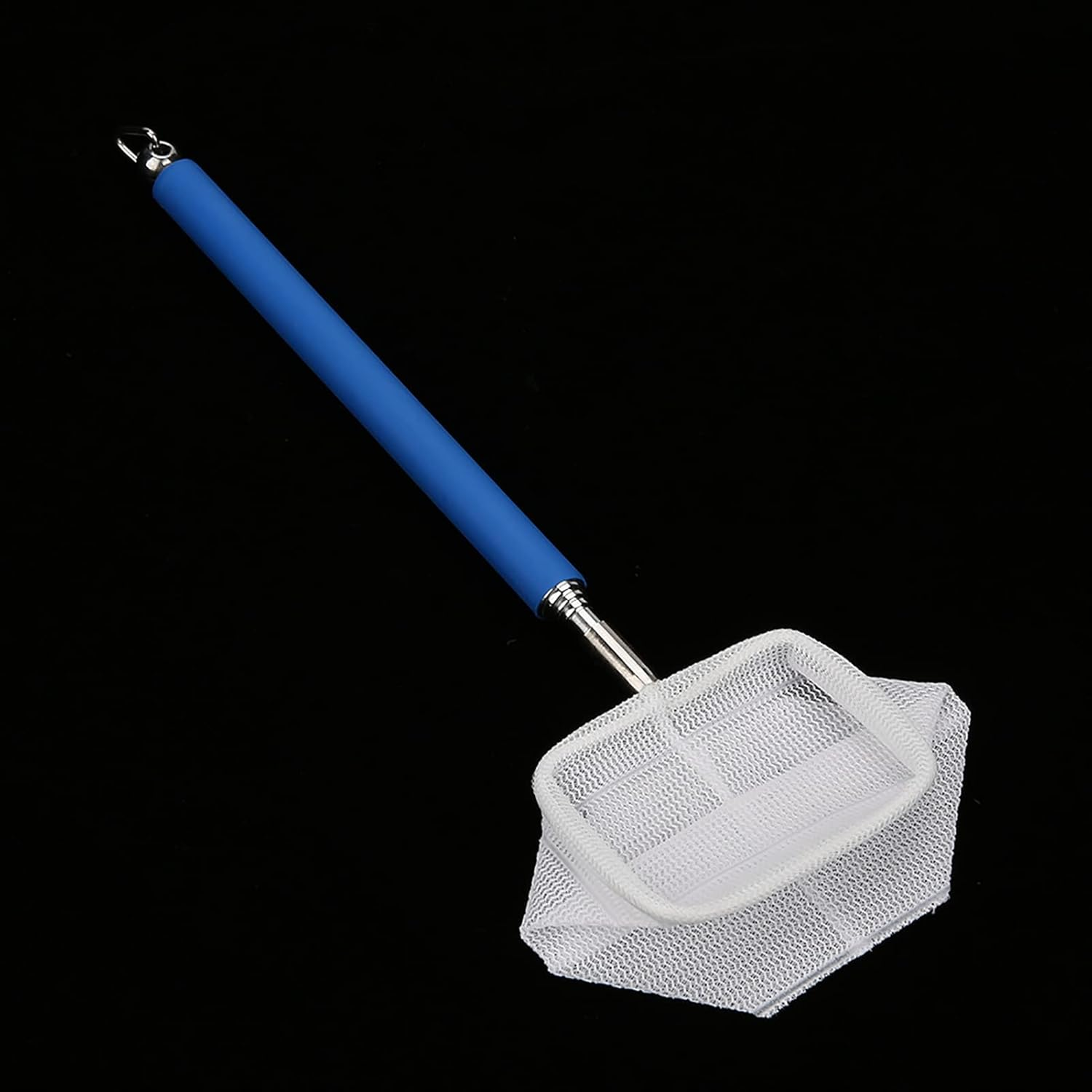 Adjustable Mini Fishing, Net Pole for Aquarium Tank Fish Accessories Shrimp 20 57.5Cm Expandable Blue Square round Net Black (Round Net) (Square Net) (Round Net) (Square Net)
