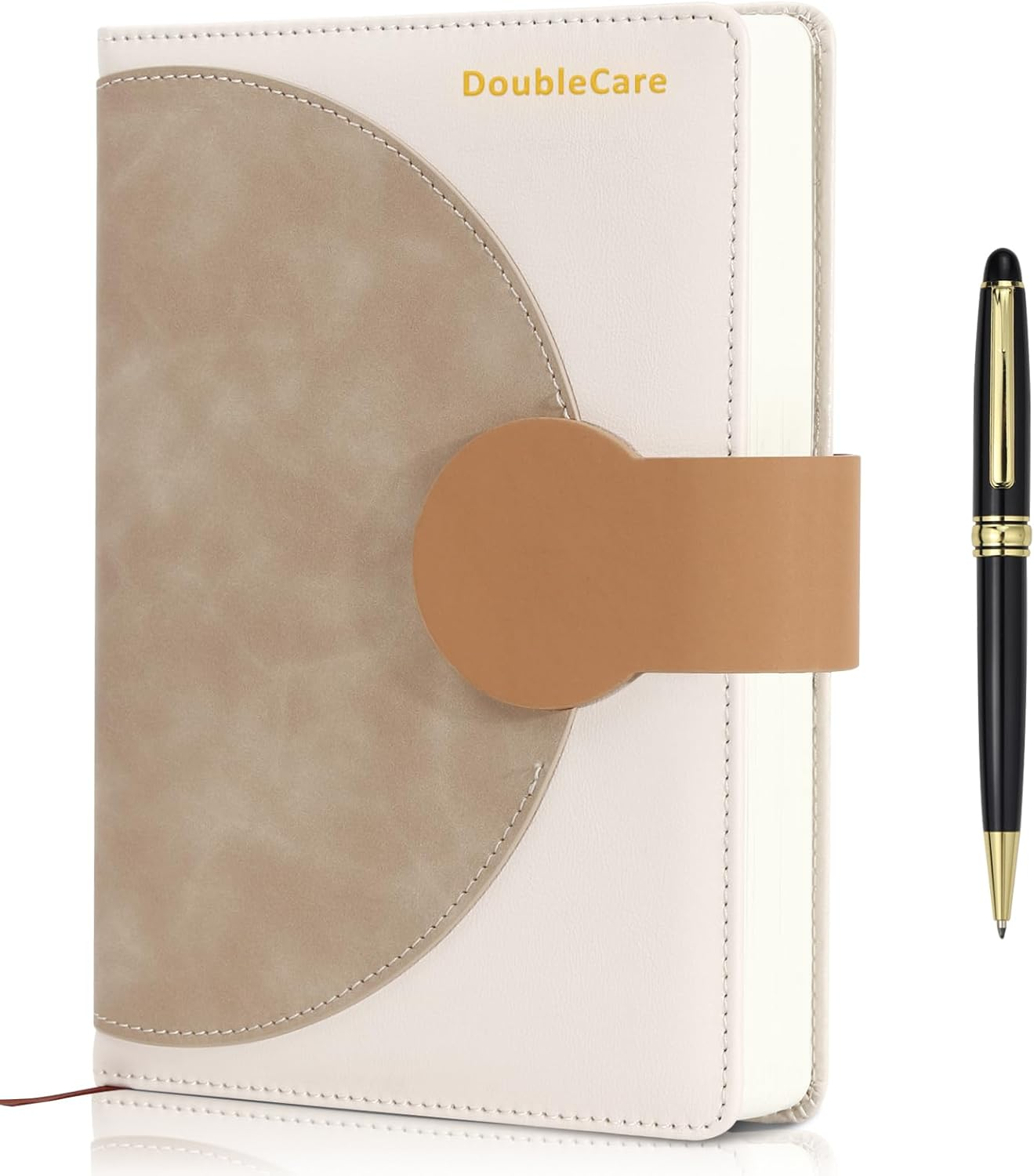 300 Pages Hardcover Leather Journal Notebook for Writing, A5 Hardcover Lined Journal with 80GSM Paper, Daily Journal for Women Men Work Organization, 5.7" X 8.4"