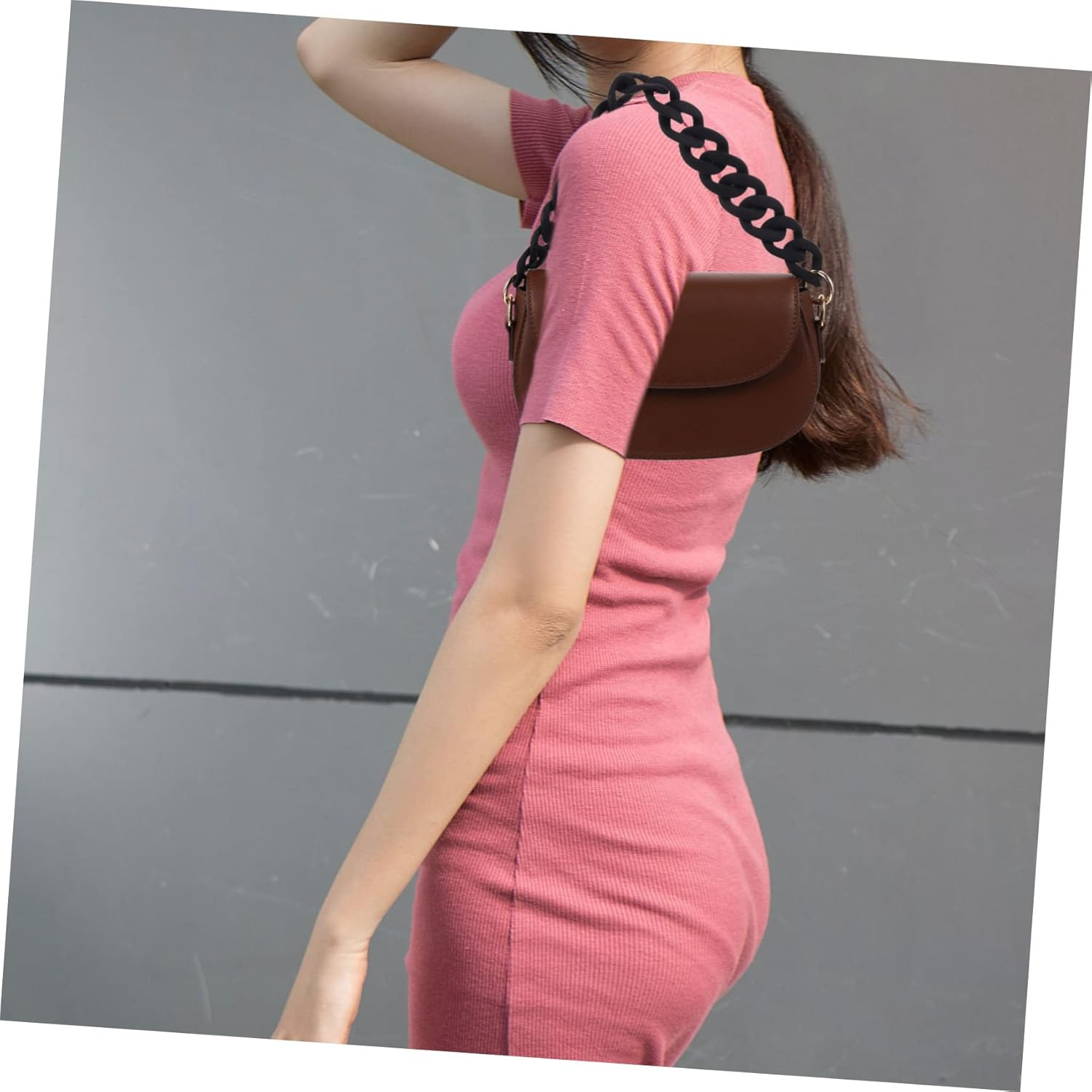 HEALEEP 3Pcs Resin Chain for Bag Match Style Hollow Out DIY Replacement Chain for Shoulder Bag Handbag Accessory image number 5