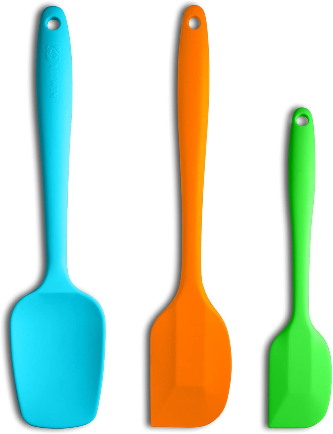 Silicone Spatulas Set Turners Tongs Cooking Utensils Set High Heat Resistant Kitchen Scraper Spatulas for Cooking Mixing Baking BPA Free Dishwasher Safe, Grey - Gray image number 5