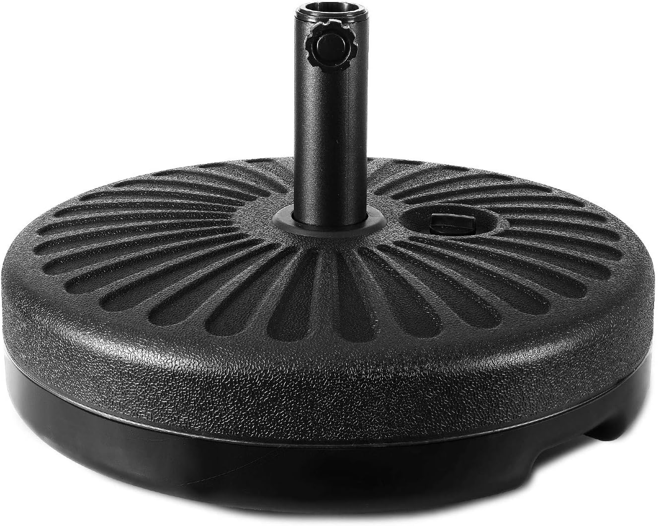 Instahut Outdoor Umbrella Base Black Pod Pole Stand Holder, Garden Beach Patio Offset Sun Home, 23Kg Capacity Filled with Sand or Water 51X12Cm image number 6