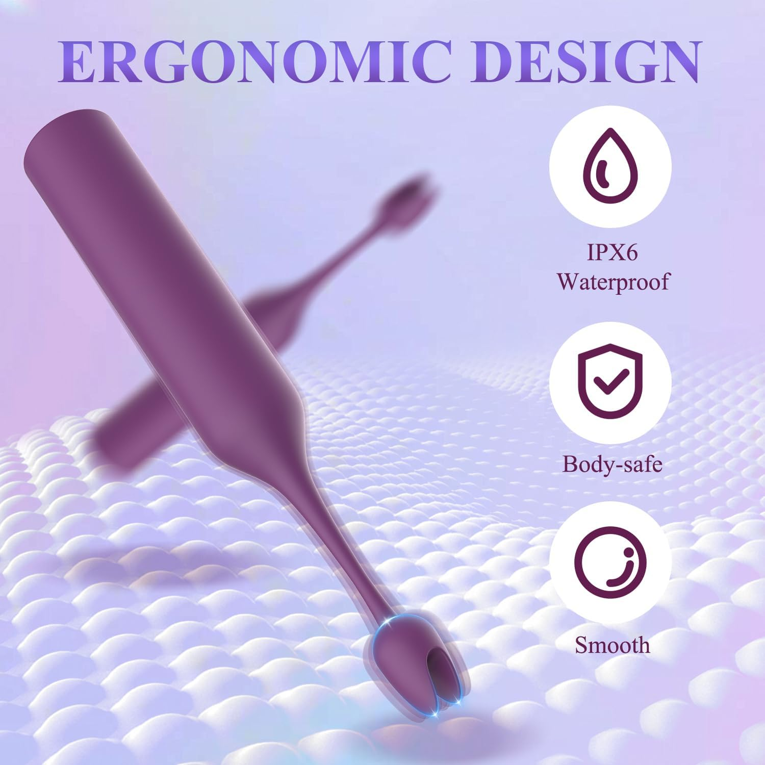 Clitoral Vibrator, Sex Stimulator Toy for Women Pleasure, Precision Targeted Nipple Mini Clit Bullet Vibrator with 10 Powerful Vibrations, Rechargeable Quiet Female Adult Toy for Advance Players image number 5