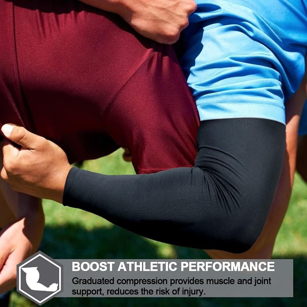 Beister UV & Sun Protection Arm Sleeves for Men Women Youth, Arm Support Compression Arm Sleeves for Volleyball,Cycling, Running, Athletic Sports, Basketball image number 4