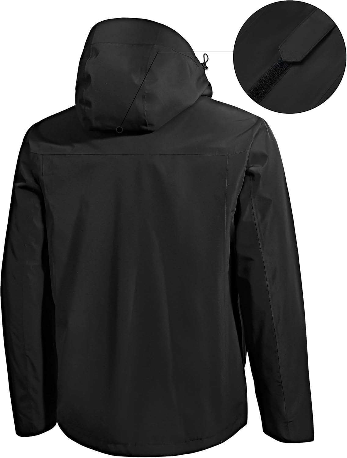 Pioneer Camp Mens Full Zip Polar Fleece Jacket Lightweight Antistatic Fall Winter Coat Windproof Outwear with Zipper Pocket, Black, Large image number 4