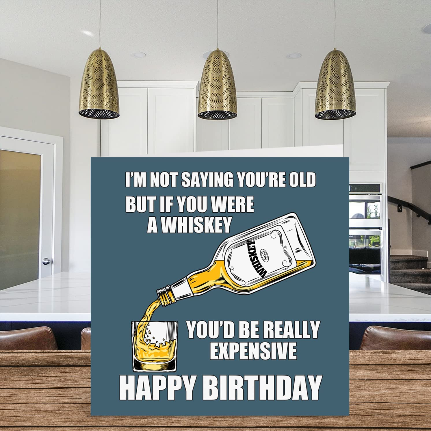 Funny Birthday Cards for Men Women - Aged Whiskey - Rude Birthday Card for Mum Dad Brother Sister Son Daughter Nan Grandad, 145Mm X 145Mm Humour Joke 30Th 40Th 50Th 60Th 70Th Bday Greeting Cards image number 3