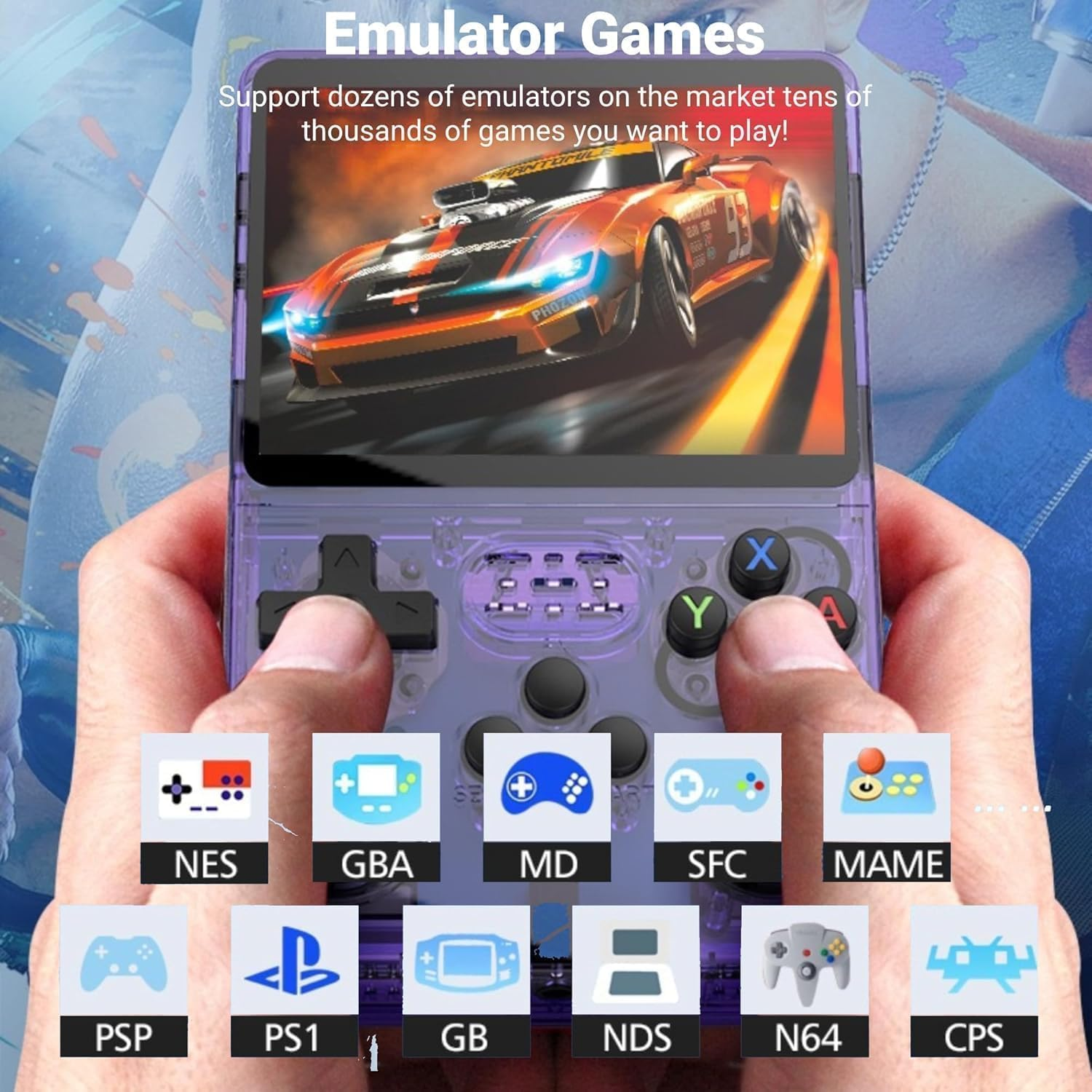 R36S Retro Handheld Game Console, 3.5In 640X480 IPS Screen, 15000+ Games More than 11 Retro Emulator Systems, DDR3L 1GB Retro Video Gaming Console with Dual 3D Joystick image number 4