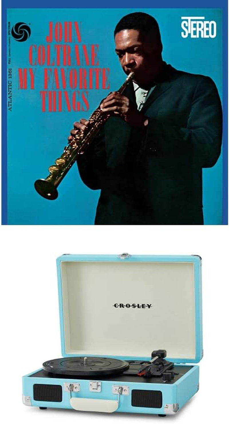 Crosley Cruiser Bluetooth Portable Turntable (Turquoise) and John Coltrane - My Favorite Things [Bundle] image number 2