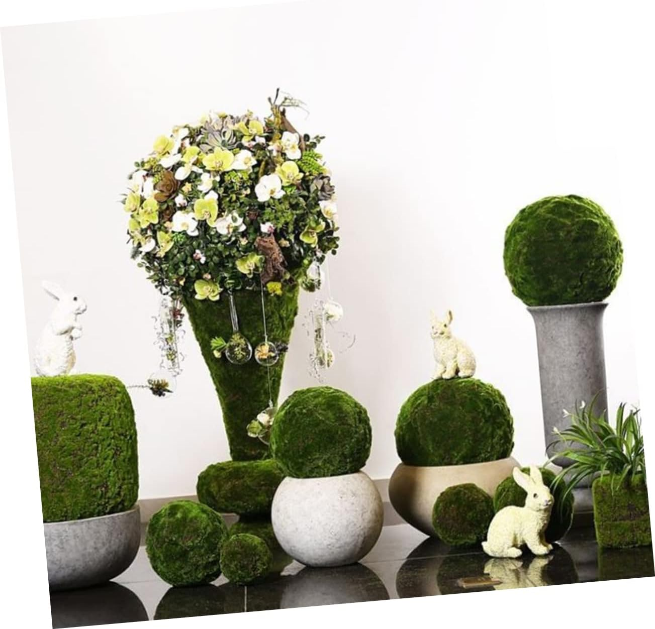 Artificial Balls Moss Ball Adornment for Wedding Home Office Small Garden Decor image number 2