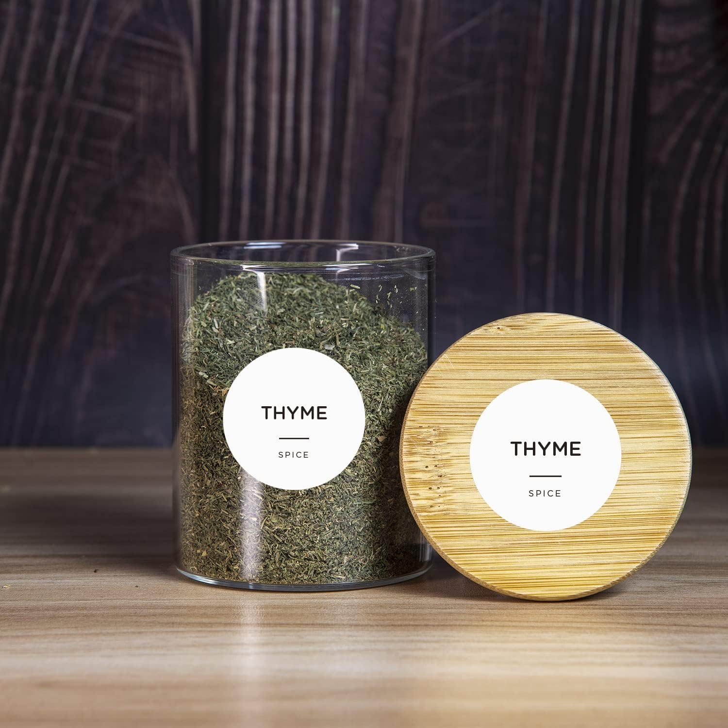 140 Spice Jar Labels Preprinted, Prefdo Minimalist Black Text on White round Seasoning Stickers with Names for Herb and Spice Rack Organization(Waterproof) image number 5