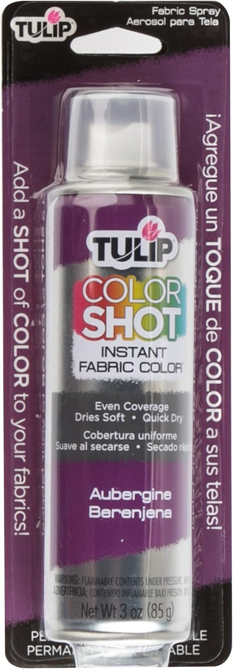 (Aubergine) - Tulip Colour Shot Instant Fabric Colour 90Ml Aubergine