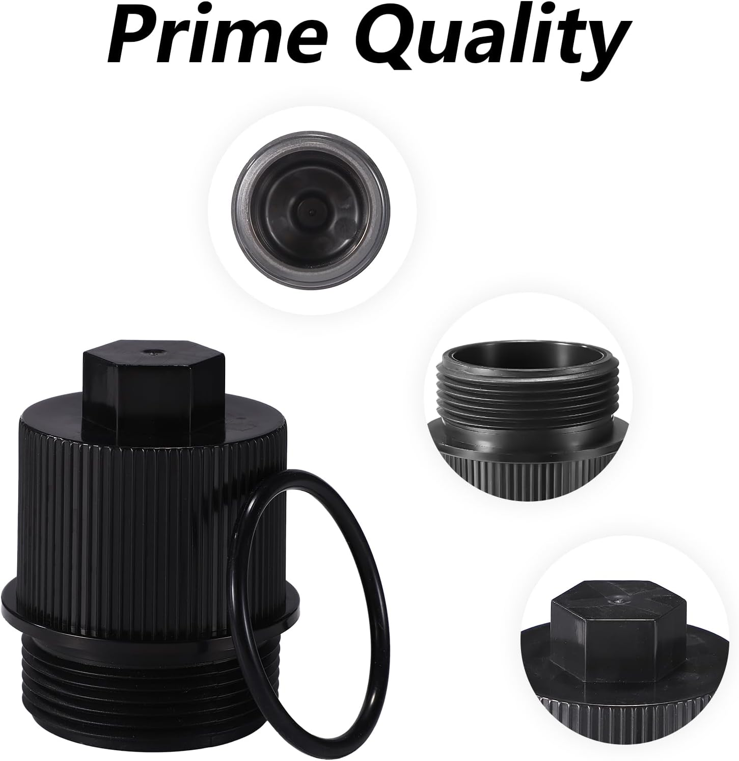 2Pcs 190030 Drain Plug Cap Assembly for Pentair FNS Plus/Clean and Clear Plus/Quad DE Filters, Pool Filter Drain Plug Replacement with O-Rings for Pool Maintenance Accessory image number 3