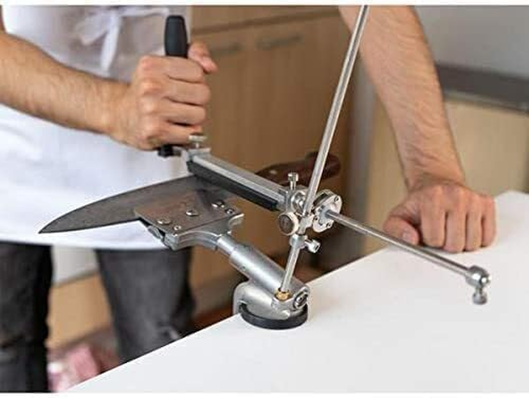 Bliss Gifts & Homewares Professional Knife Sharpener with 4 Whetstones I 360&deg; Rotation Flip Design I Fixed-Angle Stainless Steel Apex Edge Knife Sharpener System Tools I for Home & Kitchen