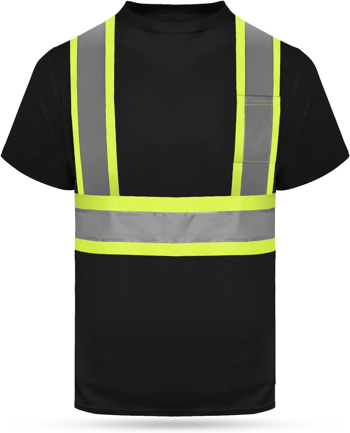 HYCOPROT Hi Vis T-Shirt Viz High Visibility Reflective Safety Vest Waistcoats Breathable Light Short Sleeve Workwear Visibility Shirts