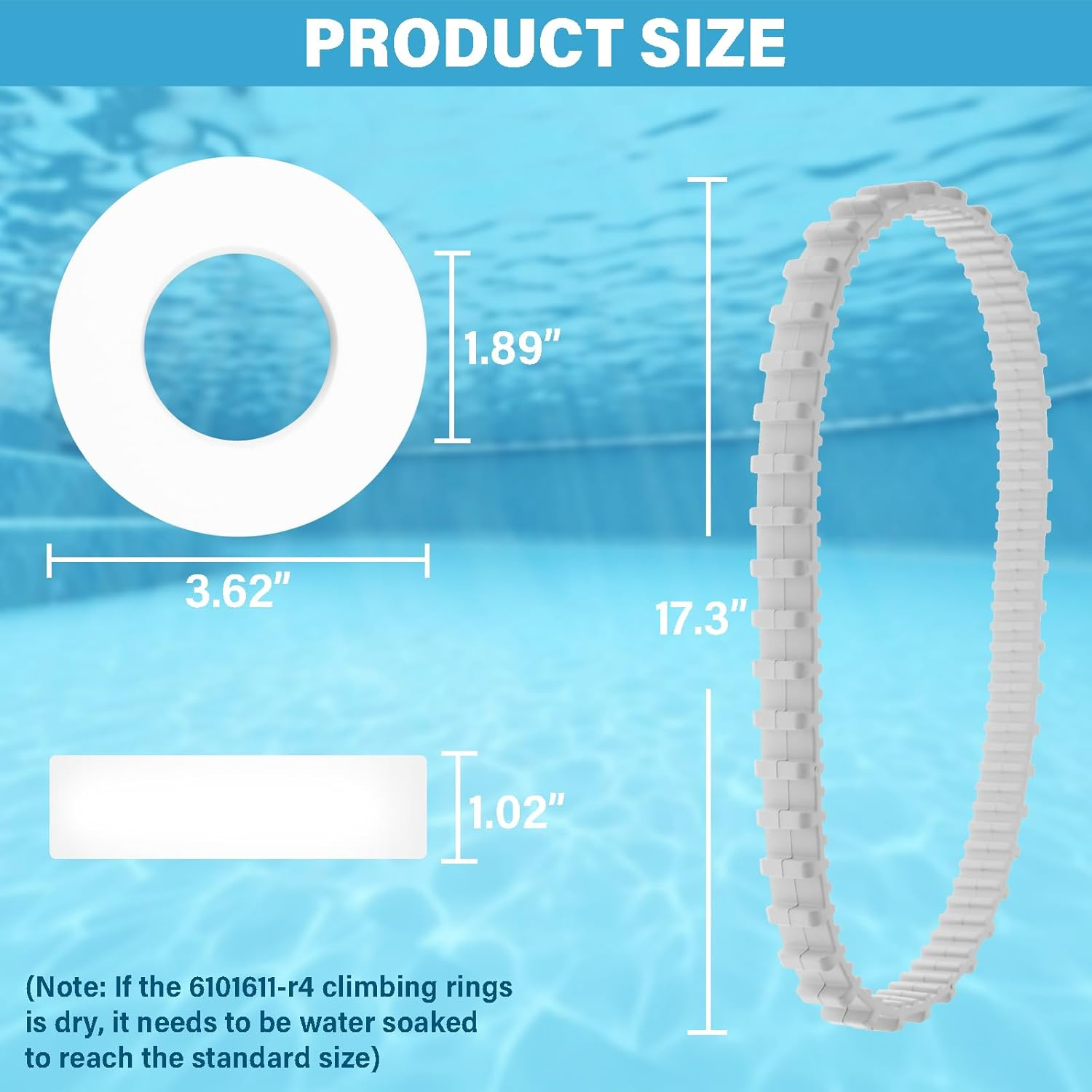 Pool Robot Timing Track 9985006-R2 Climbing Rings 6101611-R4 Compatible with Maytronics Dolphin Nautilus Cc plus Robotic Pool Cleaner (6 Pack) image number 6
