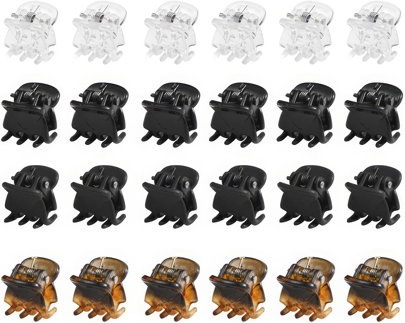 ZXCHOME Pack of 30 Hair Clips, Mini Hairdressing Plastic Hair Clips, Hairpin Pins, Small Claw Clip, Pine Clips for Girls and Women, Multicoloured image number 2