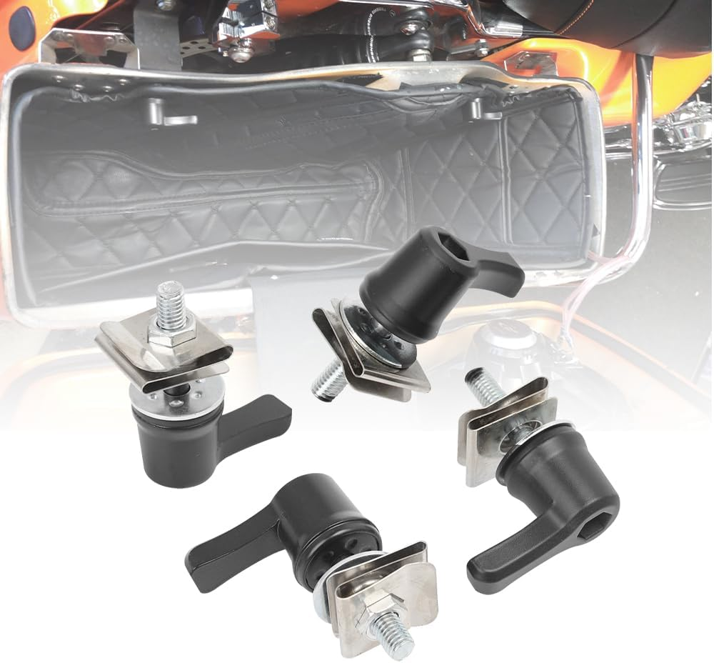 Motorcycle Saddlebag Lever Lock Fastener Bolt Nut Mounting Security Hardware Theft Deterrent System Twist Block,90201540 Compatible with Harley Davidson Touring Ultra-Electra image number 4