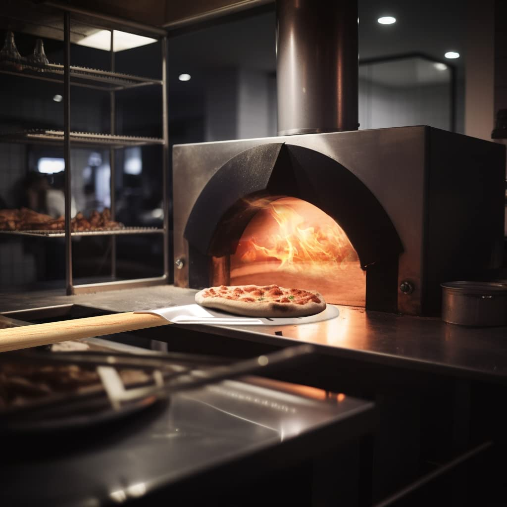 7 Inch Pizza Turning Peel,Professional Durable Pizza Peel Turner Non-Slip Aluminum Turning Paddle with 16 Inch Long Handle for Baking Homemade Pizza Bread (7 Inch, 40Cm Handle) - 7 Inch image number 3