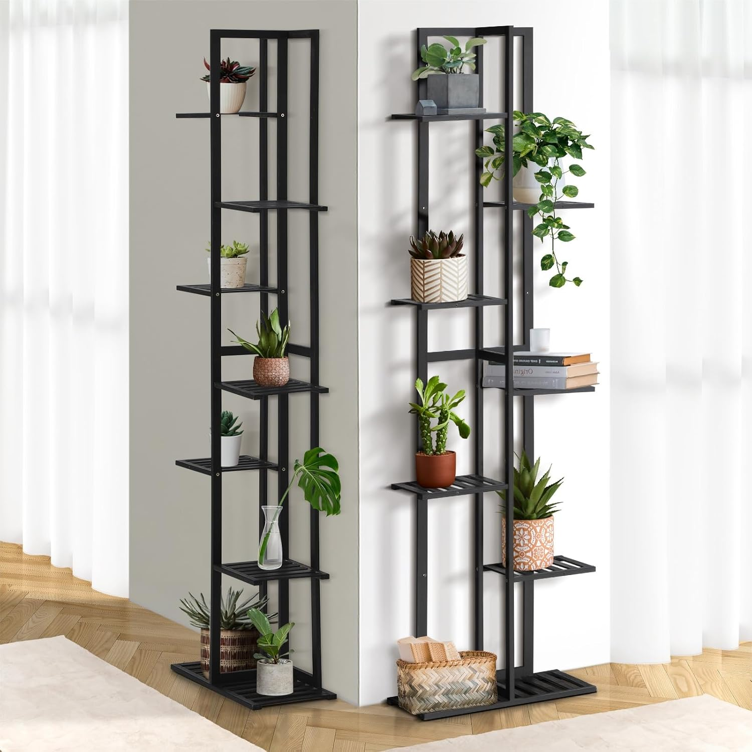 Livsip 7 Tiers Plant Stand Bamboo Flower Shelf Plant Rack