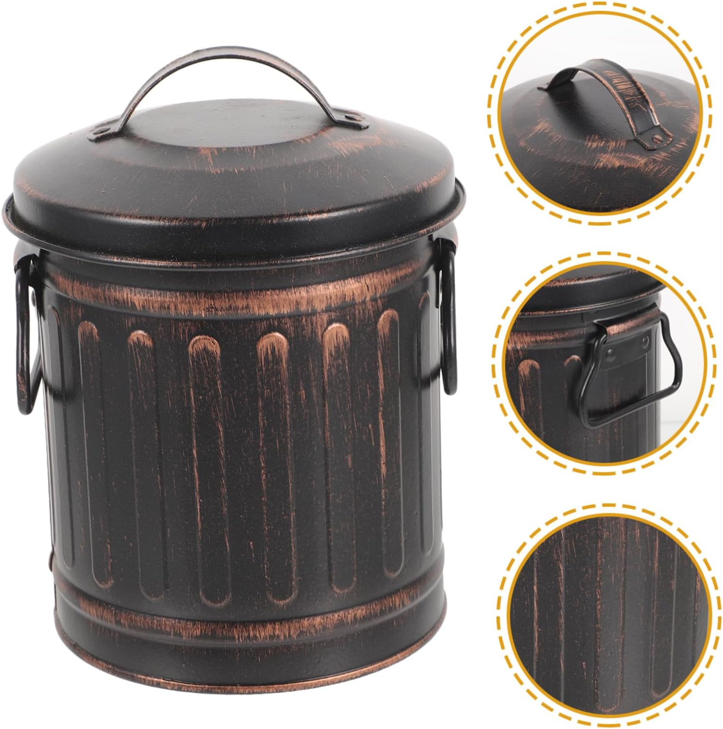 HANABASS Fireplace Ash Bucket Outdoor Indoor Coal Storage Bucket BBQ Holder for Hot Ash Cleanup near Fire Pit Fireplace image number 5