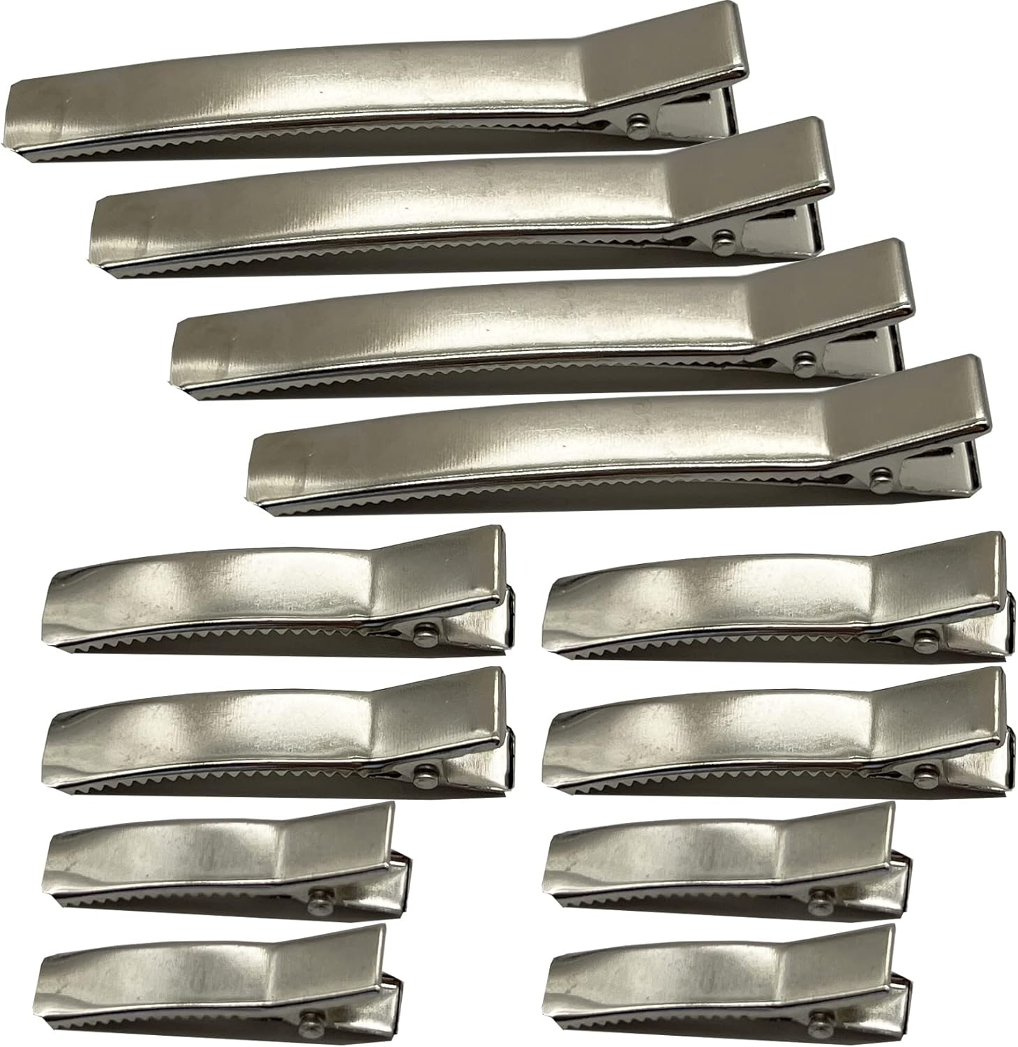 Metal Hair Clips for Curls 3 Size Double Prong Alligator Hair Pins Pin Curl Clips Section Clips for Hairdressing DIY Hair Pins (3.5 Cm, 4.7 Cm, 7.8 Cm) image number 3