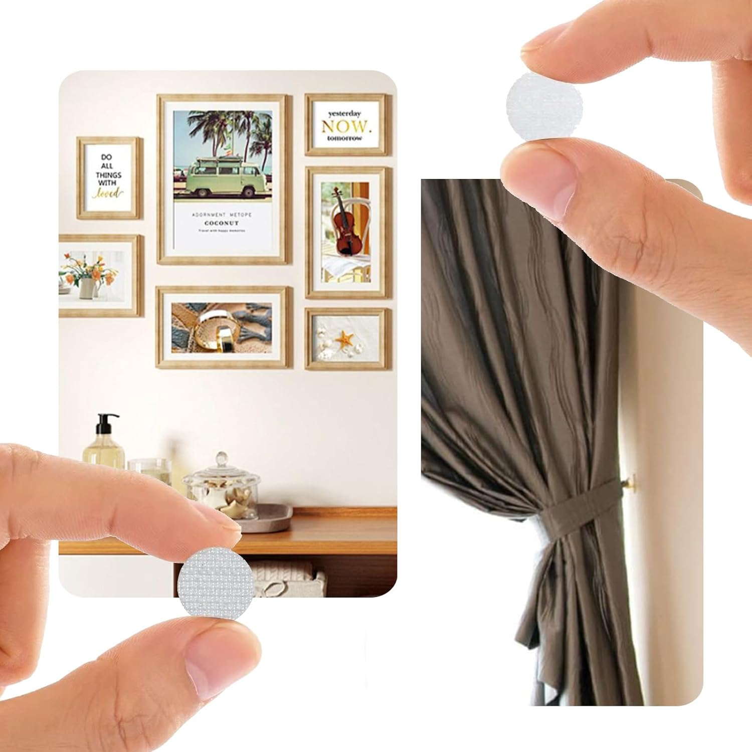 240Pcs Velcro Dots, 120 Pairs of 25Mm round Glue Dots, Heavy-Duty Waterproof Self-Adhesive Nylon Brushed Sticky Dots Hook and Loop, Suitable for Office, Handicraft Creation, Fabric, School and Home image number 2