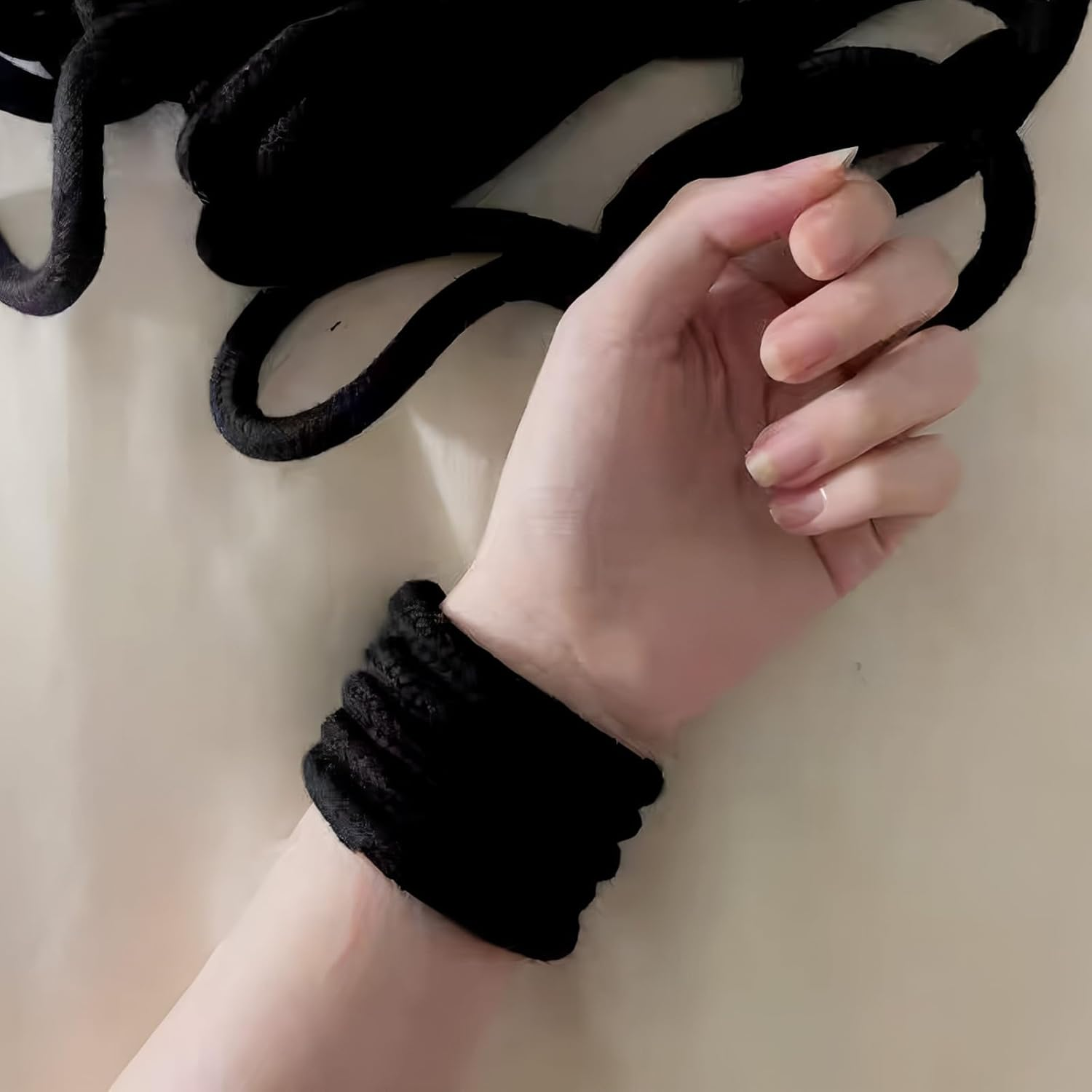 Mineens 3 Pack BDSM Shibari Bondage Rope - 8MM 32FT Soft Cotton Rope, Bondage Restraint Kit for Beginners, Adult Sex Toys for Women Men Couples, Fetish SM Tie-Up Accessories (Black) image number 2